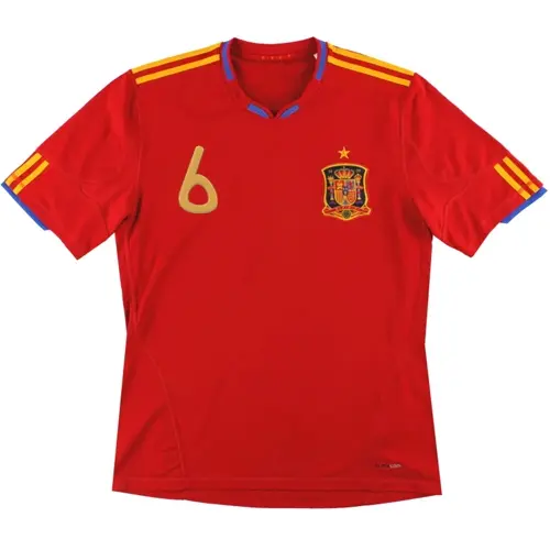 2010 España Camiseta de fútbol local de Personalizada 6 A. INIESTA 9 TORRES 15 RAMOS Camiseta Retro - 1