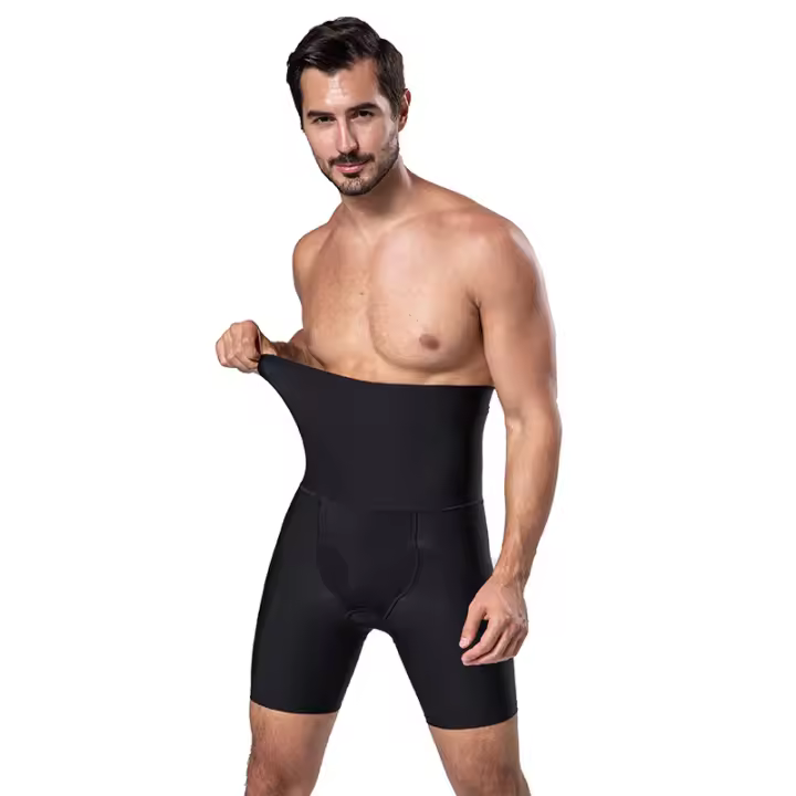 Pantalones moldeadores para hombre Pantalones abdominales fuertes cintura soporte cadera lifting cuerpo ropa interior - 1
