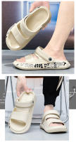 Sandalias para hombres nueva tendencia ligera suave cómoda parte inferior gruesa que aumenta el exterior impermeable antideslizante toboganes de playa conducción zapatillas de doble uso para hombres - details 6