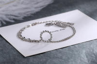 Pulsera De Beads Geométricas De Plata Esterlina 925 Para Mujeres Estilo Simple Y Temperamento Joyería De Mano Para Fiestas - details 34