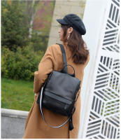 Mochila pequeña informal simple para mujer, bolso de hombro de cuero PU suave, bolso de trabajo vintage para mujer - details 15