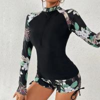 Bañador de manga larga para mujer, conjunto de Tankini deportivo para surfear, ropa de playa, trajes de baño de dos piezas para piscina - details 4