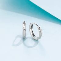 Pendientes de plata de ley 925 para hombres, aretes de aro lisos versátiles clásicos, a la moda, con personalidad, simpl - details 3