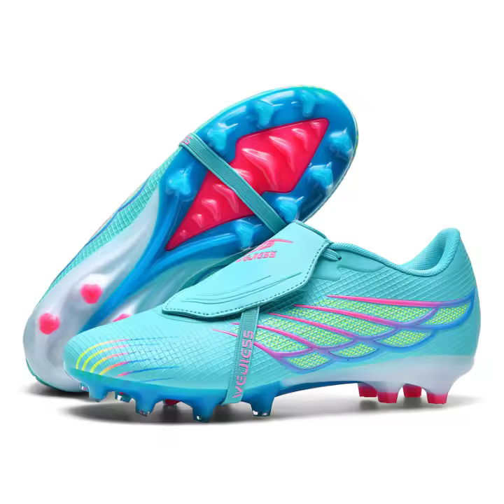 Zapatos de fútbol unisex, zapatos de fútbol con punta larga, adecuados para césped y suelo arenoso - 1