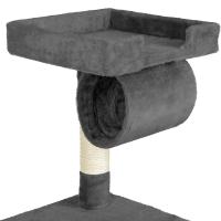 Tectake rascador gris para gatos, árbol rascador para gatos, parque de juegos para gatos con columnas de sisal, juguete para gatos para el hogar - details 2