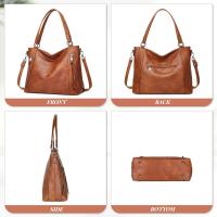 Bolso de Hombro para Mujer, Bandolera de Cuero PU, informal, Gran Capacidad - details 7