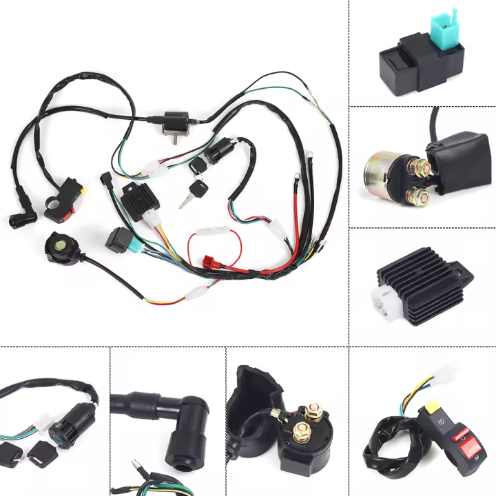 Arnés de cableado, bobina de solenoide CDI Quad Dirt Bike ATV, 50, 70, 90, 110 y 125cc - 1