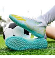 Zapatos de fútbol juvenil para césped para hombres y mujeres, zapatos deportivos TF para interiores con clavos antideslizantes de cinco lados - details 0