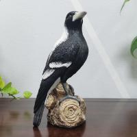 Adorno de Urraca de simulación de resina, modelo de Urraca de dibujos animados, escultura artesanal creativa, miniaturas de animales, estatuilla para patio - details 9