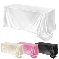 Mantel rectangular de satén, mantel liso brillante, blanco, rosa, cubierta de mesa de Color sólido, suministros para fiesta de boda, decoraciones de mesa - details 8