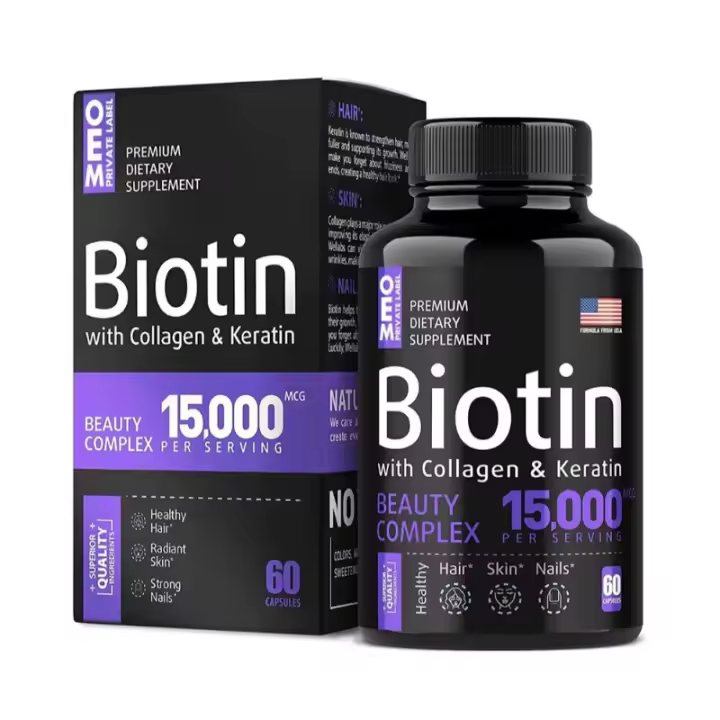 BiotinCapsules Cápsulas de biotina Multivitaminas para el cuidado del cabello - 1