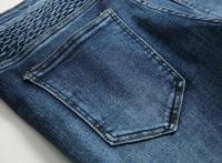 Nuevos pantalones vaqueros de motociclista Vintage de retazos para hombre, pantalones vaqueros de ciclismo elásticos rectos ajustados de Hip Hop, pantalones de calle de moda para hombre - details 15