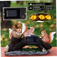 Estatuas Ardillas para Jardín con Luz Solar LED, Decoración Exterior para Terraza/Césped/Balcón, Incluye Suculentas Artificiales, Autonomía 6 Horas, Regalo Original para Madres/San Valentín/Navidad - details 6