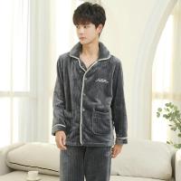 Pijama de Franela Gruesa Dulce Suavidad de Alta Calidad Comodidad Casual para Hombres en Invierno - details 2