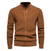 Cárdigan de punto para hombre, suéter de algodón de alta calidad con botones y cuello simulado para hombre, cárdigans de diseñador de moda para invierno para hombre - details 7