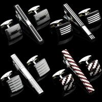 Lujoso Parejo de Metal Plateado Clip de Corbata de Cuello Set de 10 Estilos - details 3
