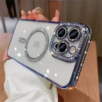 Funda Transparente de Diamante para iPhone Carga Inalámbrica Magnética Accesorios de Electrónica - details 5