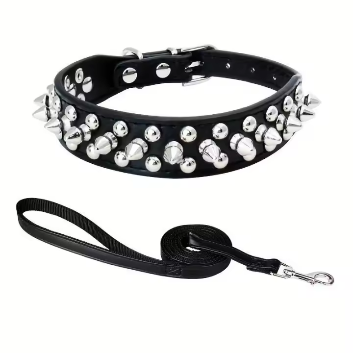 Collar de cuero, correa elegante y duradera, arnés mediano, collares de mochila para perros, collares de transporte - 1