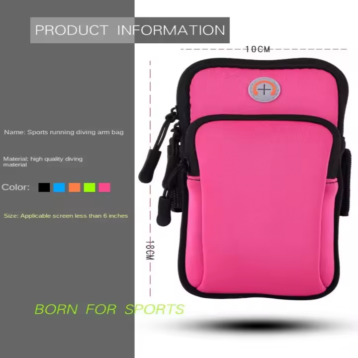 Bolsa para brazo, bolsa para deportes al aire libre, bolsa para brazo móvil, banda para el brazo para teléfono, bolsillo para correr, bolsa para muñeca, bolsa para Fitness, bolsa para brazo, billetera para correr - 1