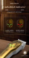 Kemei-cortapelos de calavera para Halloween, Kit de corte de pelo de Metal, recargable, Barbero, corte de barba, recortador de pelo - details 4