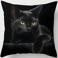 Fundas de Almohada de Gato Negro Lindo 4pcs para Hogar, Vehículo, Dormitorio, Sala de Estar - details 3