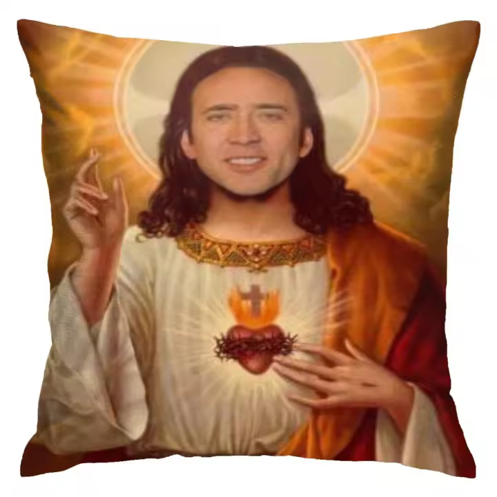 Funda de Almohada Nicolas Cage Decoración del Hogar Uso en Sofá, Cama, Silla al Aire Libre - 1