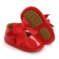 Zapatos de bebé con lazo, suela de goma, zapatillas de Ballet de PU antideslizantes, zapatos de vestir para niña, zapatos de cuna para niño pequeño - details 8