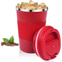 Taza de Café Roja de 380mL Termo de Acero Inoxidable 304 Portátil Antibacteriano para Coche - details 0