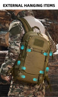 Mochila táctica de escalada, almacenamiento Molle grande, Camping, senderismo, viaje, bolsa deportiva, equipaje al aire libre, pesca, montañismo - details 9