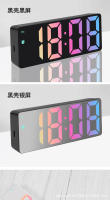 Reloj Despertador Recomendado Pila USB Doble Uso Espejo LED Colorido Reloj Despertador Inteligente Activado Por Voz Para Estudiantes - details 12