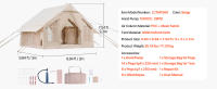 SucceBuy Tiendas inflables para acampar, tienda inflable de fácil instalación para 4-6 personas con bomba manual, tienda de glamping Oxford 300D para 4 estaciones con estufa, 2 puertas y 4 ventanas de malla, bolsa de almacenamiento incluida para facilitar - details 1