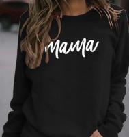 Sudadera con capucha de invierno para niña, jersey de manga larga o cuello de lana suelto con letras de madre impresas - details 1