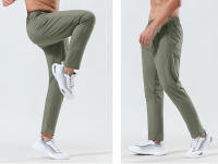 Pantalones atléticos del salón de la sandalia de la yoga del algodón de los hombres, pantalones casuales del jersey con los bolsillos - details 2