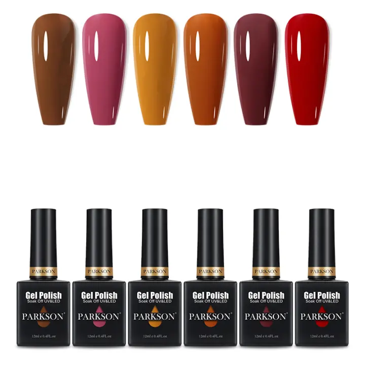 Parkson-Set de 6/8 piezas de esmalte de uñas en Gel semipermanente, barniz UV Led transparente para manicura - 1