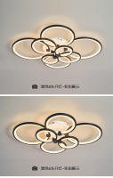 Lámpara de araña Led para decoración del hogar, accesorios de techo modernos, anillos calientes, iluminación para dormitorio y sala de estar - details 5