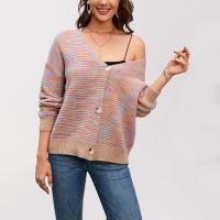 Chaqueta de punto holgada informal con cuello en V para mujer nueva otoño e invierno 2024 - details 4