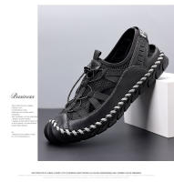 Nuevas Sandalias de Cuero Transpirable para Hombres Estilo Casual de Verano Versátil con Diseño de Hueco - details 10
