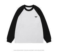 Suéter de manga larga con cuello redondo para hombre, suéter electrónico con estampado floral blanco y gris - details 0
