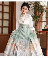 Nuevo conjunto de cara de caballo para niñas del 1 de junio, Hanfu de estilo chino, disfraz antiguo para niños, estilos de primavera y otoño, media falda para - details 1