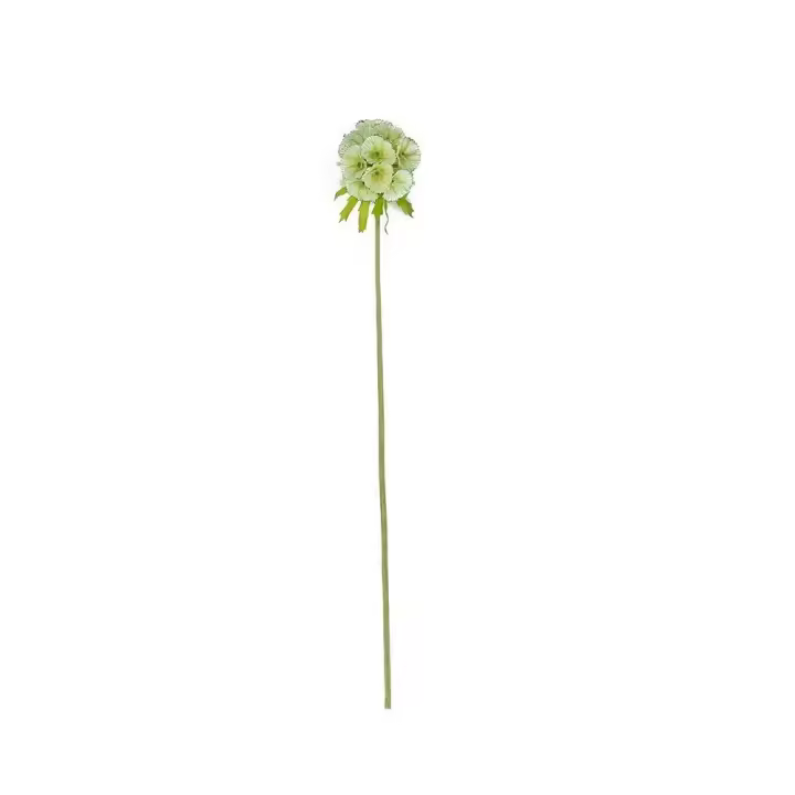 Hermosa flor Artificial de Scabiosa, tacto Real, simulación hecha a mano, rama de Pristimera, elegante flor falsa, decoración para el hogar y la Oficina - 1