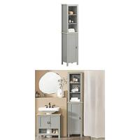 BZR17-W Mueble Columna de baño, Armario Alto baño,161 x 40 x 35 cm,ES (Blanco) - details 15