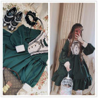 Lencería Lolita para mujer estilo Haruku japonés con volantes y mangas largas vestido de muñeca informal con cintura imperio talla - details 29