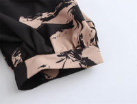 OUWU- Top corto de manga abombada con cuello cuadrado para mujer con estampado floral abstracto para primavera verano 2025, uso diario de moda. - details 6