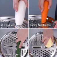 3 unids/set 3 en 1 lavabo de drenaje para lavar verduras con colador, fregadero con cubierta de rallador, lavabo de arroz de gran capacidad - details 7