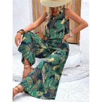 Conjunto de dos piezas con estampado floral para mujer, verano 2025 - details 3