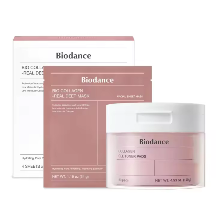 BIODANCE Day Night Duo: Mascarilla profunda real de biocolágeno y almohadillas de gel de colágeno - 1
