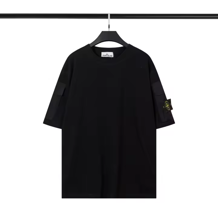 Camiseta de manga corta de moda para hombre 2025, camiseta bordada de moda Stone Island - 1