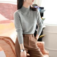 Otoño Invierno chic suéteres inferiores mujer moda jersey de cuello alto ajustado de manga larga Jersey de punto suave cálido Pull Femme Top - details 15