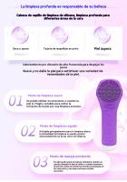 radiofrecuencia facial Masaje de vibración de limpieza eléctrica, eliminación de poros de cabeza negra, limpieza, belleza, cepillo facial, leche facial de silicona masajeador Cepillo facial eléctrico - details 3