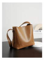 Minimalista Bolsa de Hombro de Cuero de Vaca para Mujeres de Gran Capacidad Bolsa de Hombro de Cuero Auténtico - details 1